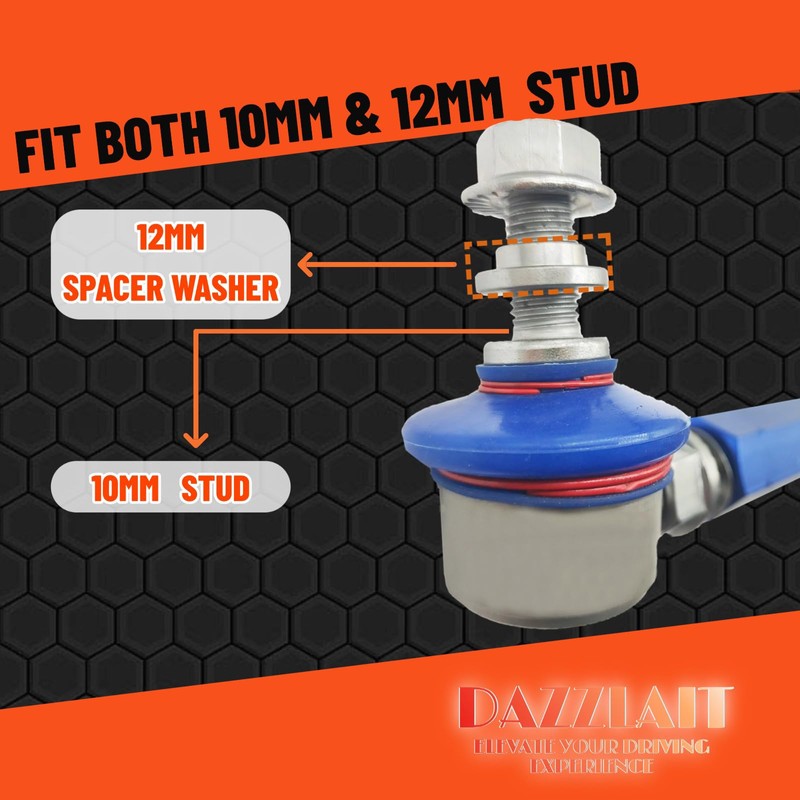 125mm-150mm Universal Adjustable Sway Bar End Links | M10 Stud