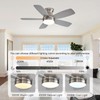 JSAITEE Ceiling Fans with Lights, 42 Inch Low Profile Ceiling