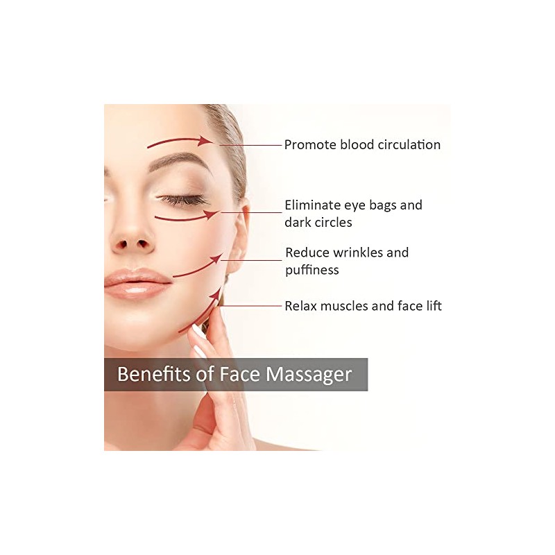 Face Roller and Gua Sha Set, Metal Face Massager Gua