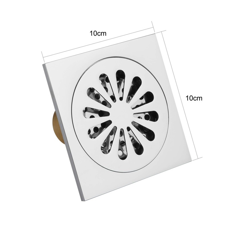 Square Floor Drain Thickened Stainless Steel Bathroom Tile Insert Floor