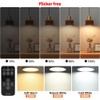 BLUEYE Rechargeable Battery Operated Light Bulb,2Packs,300LM,40W Equivalent,E26 Detachable Charging(E12 available),4