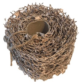 Rustic Coated Fabric Net Ribbon, 2.6 inch x 15 feet roll, Wireless Shapeable Rough Woodsy Nautical Gifts