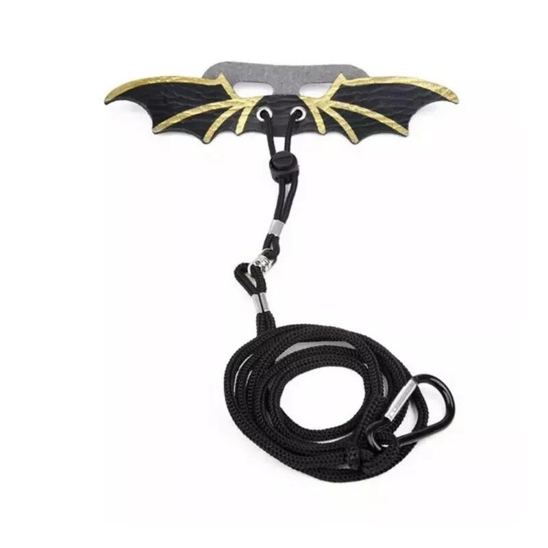 Bearded Dragon Leash Harness, 3 Size Pack Black Leather Wing