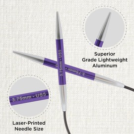 KnitPro Zing Fixed Knitting Needles – 22.5cm x 3.75mm Circular Knitting Pins