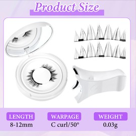 Magnetic Eyelashes with Applicator Reusable Magnetic Lashes No Glue Needed MagneticEyelashes without Eyeliner Cat Eye Natural Look MagneticLashes Kit Easy to Wear and Remove