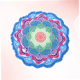 STOBAZA Luxury Round Beach Towel Tassels Yoga Mat Polyester Blanket Decorative Shawl Design for Beach Home Outdoor (4 Pieces)