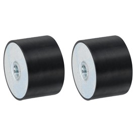 sourcing map 2Pcs 60 x 40mm M12 Thread Female Rubber Mounts, Vibration Isolators, Replaces Anti Vibration Pads Flat Silent Block Base Block