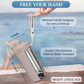 MAXSO Sealed Can Cooler Fizz Lid Can Cover for 12 oz Regular, Slim Skinny Cans & As Thermal Bottle, 4-in-1 Insulated Vacuum Stainless Steel Carbonated Cold Drink Holder - Oat