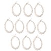 5 Pair Silver Hoop Earrings Retro Simple Lightweight Zinc Alloy