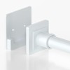 UIOSANRT White Shower Curtain Rod 31-55 inches with Holders, Stainless