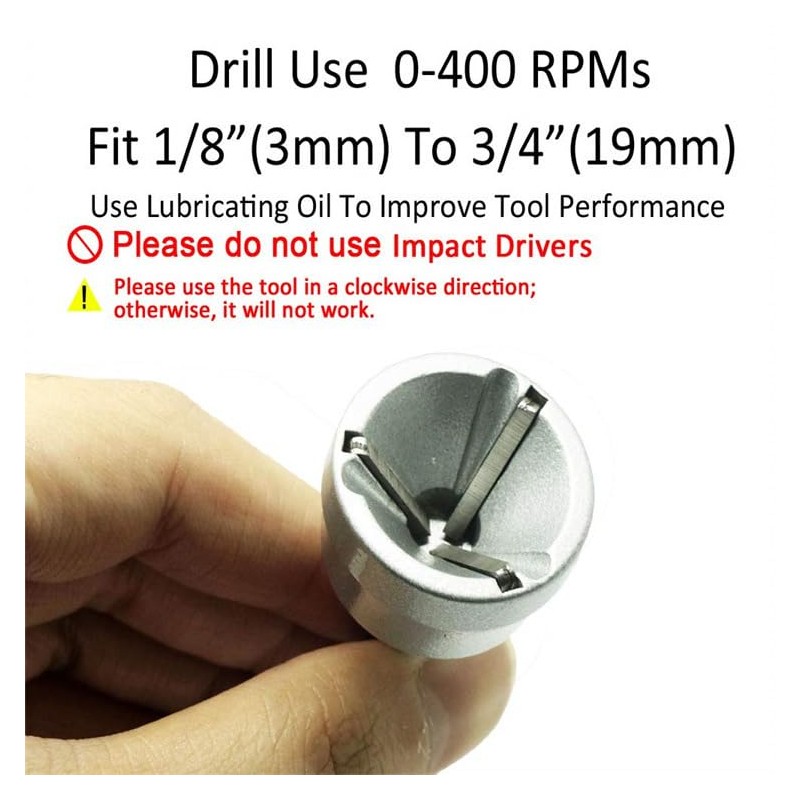 Buyohlic Heavy-Duty Deburring Chamfer Tool with Sharp Tungsten Carbide Blades