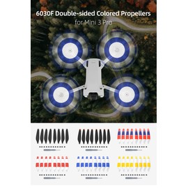 8pcs Propellers for DJI Mini 3 Pro Drone 6030F Prop Accessories Less Lower Noise Reduction Quick Release Propeller (Yellow and White 8)