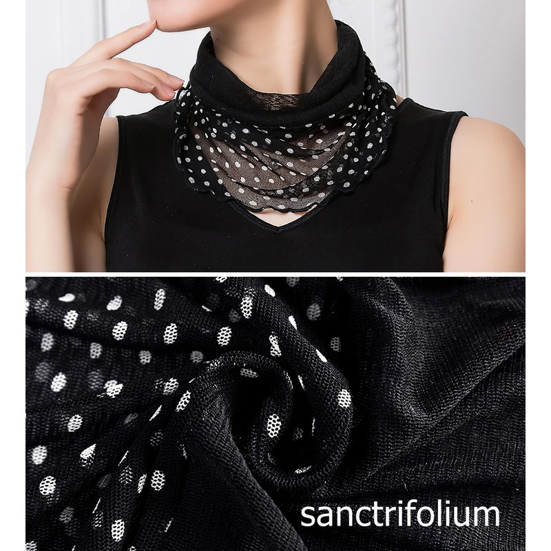 sanctrifolium 100% Silk Neck Cover, Snood, Neck Warmer, UV Protection,