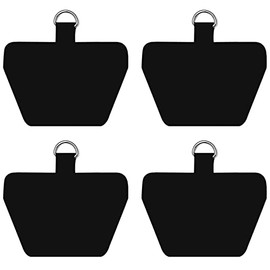 takyu Cell Phone Lanyard Patches, 4 Pack Universal Phone Safety Tether Connector with Adhesive Compatible with Most Smartphones (Black)