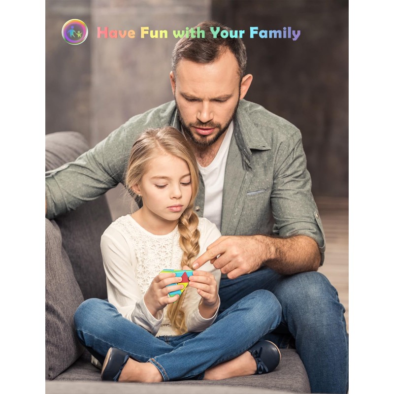 ROXENDA Pyramid Speed Cube Original Triangle Stickerless Pyraminx Puzzle Cube;