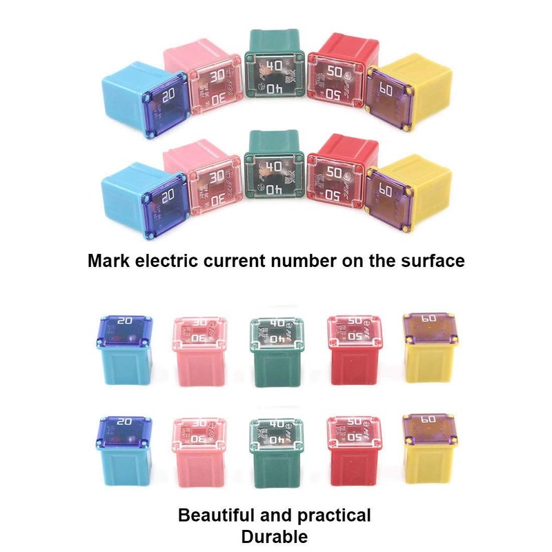 30 pc Automotive Low Profile JCASE Box Shaped Fuse Kit