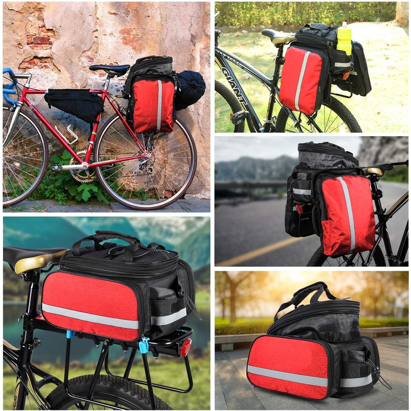 Taeku Bicycle Rear Bag, 27L Multifunctional Waterproof Pack Backpack Bicycle