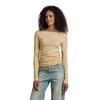 G-STAR RAW Women's Boat Slim Top, Beige (Postbag D22754-d266-1868)