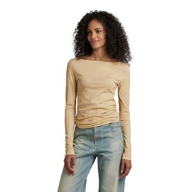 G-STAR RAW Women's Boat Slim Top, Beige (Postbag D22754-d266-1868)