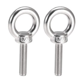 Sourcingmap Lifting Eye Bolt M8 x 35mm Male Thread 304 Stainless Steel for Hanging, Pack of 2