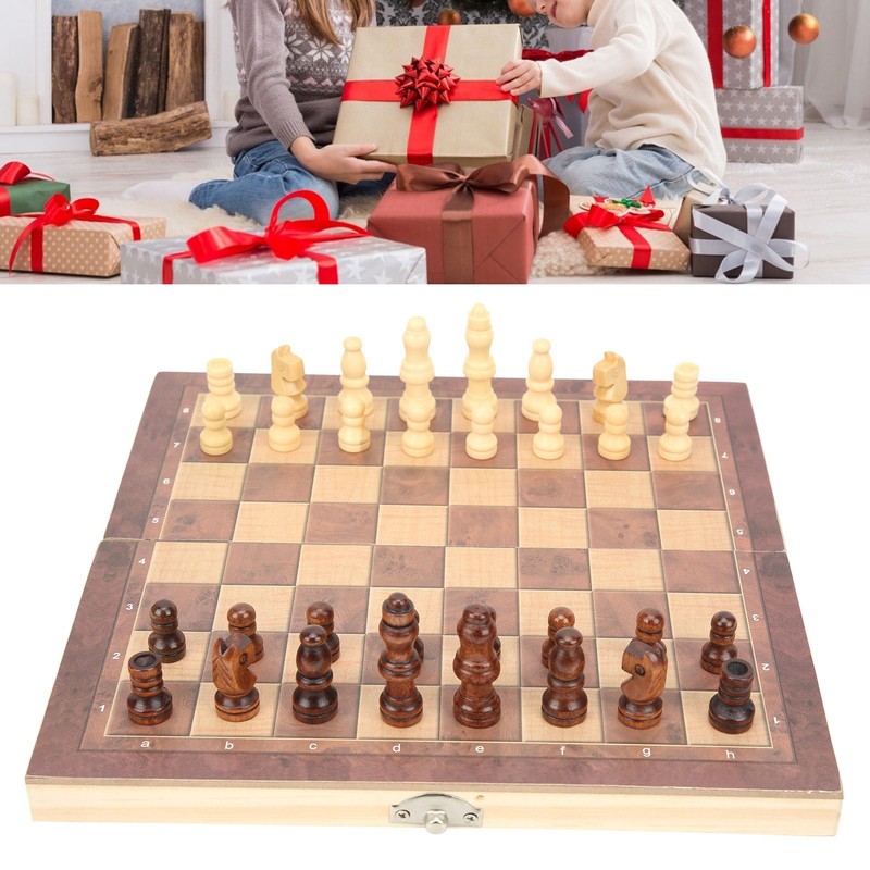 3‑In‑1 Chess Checkers Gobang Folding Chess Board Portable Interactive Chess