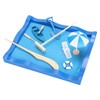 Mini Meditation Zen Garden Wooden Sand Table Decor Kit with