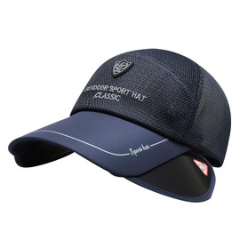 White Fang CA758 Mesh Logo Brim Cap, Stylish, Retractable, Sun Visor, Men's, Women's, blue