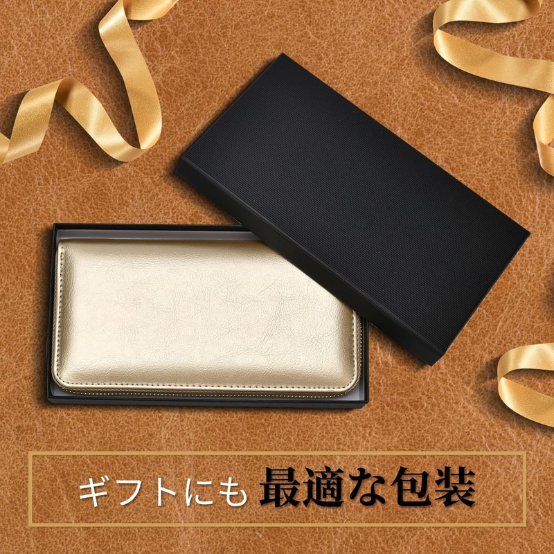 Toyonco Men's Long Wallet, Large Capacity, Genuine Leather, Luxury Leather,