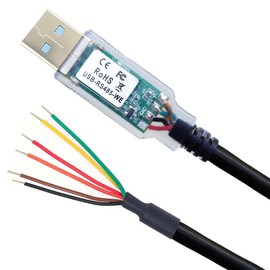 Xiusiyt USB to RS485-WE Serial Cable, RS485-WE-1800-BT UART Serial Converter Cable,USB-RS485-WE Wire End,6 Way,1.8m/6ft