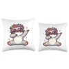 Sloth Heart Shape Sunglasses Dabbing Dance Lover Throw Pillow