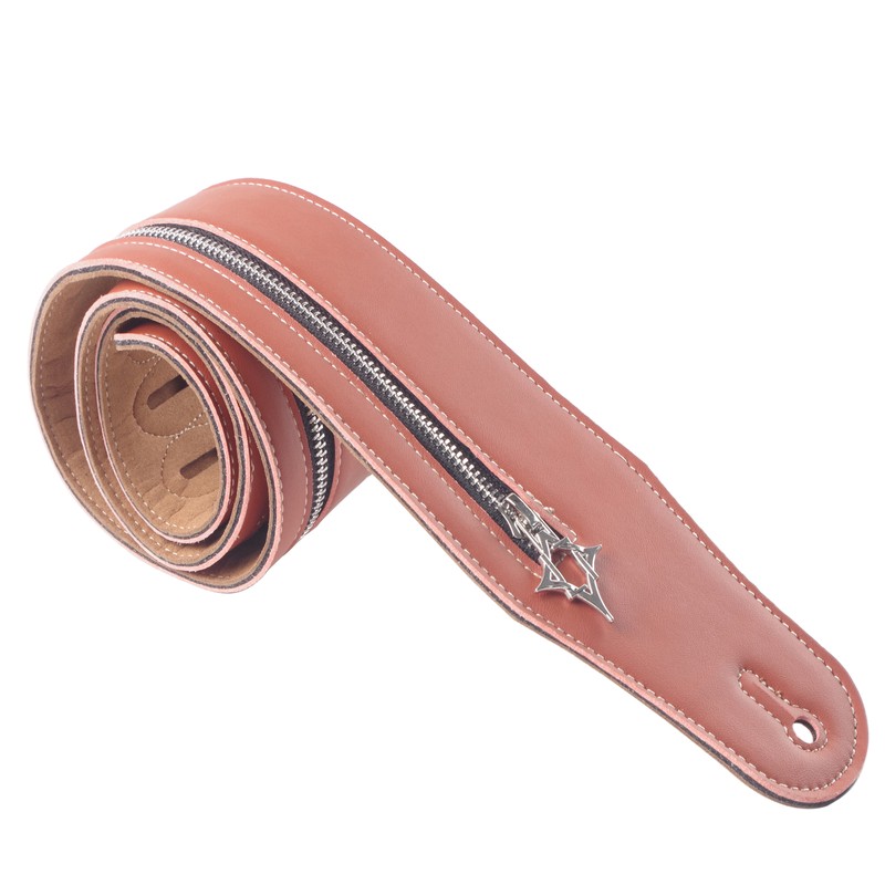 Guitar Strap Zipper Leather Straps Acoustic Guitar Accessories for Bass