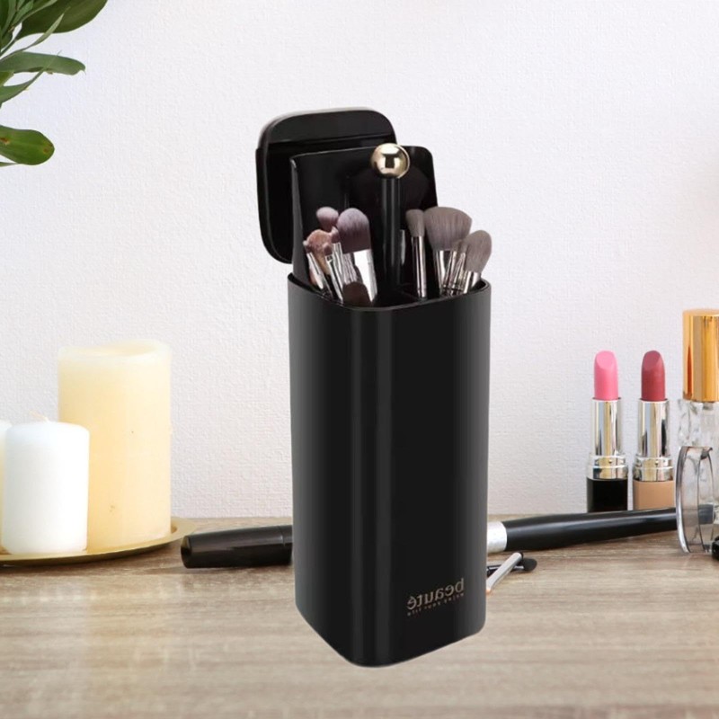 Perfeclan Stationery Brush Container Automatic Makeup Brush Holder Travel Multipurpose