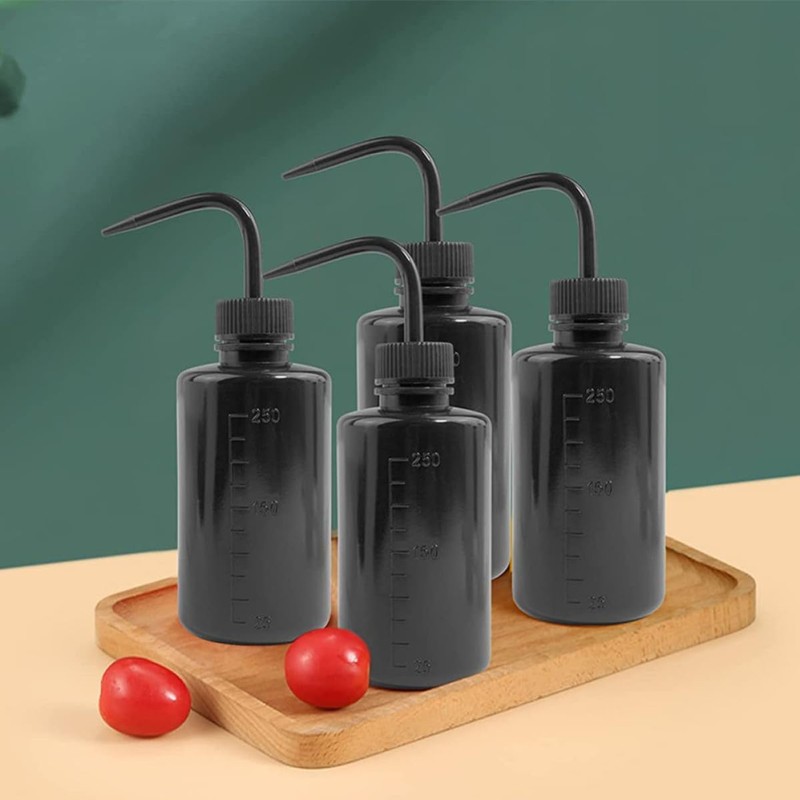 Botella de Lavado de Pestañas 250ml 4 Piezas Plástico Negro