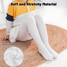 FLYISH DIRECT Children's Tights, Pack of 3 Children's Tights for Girls, Soft and Comfortable Children's Girls Tights, multicoloured