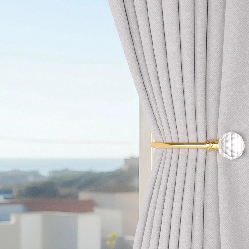 2 Pack Heavy Duty U Shaped Metal Curtain Holdbacks with