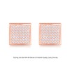 18K Rose Gold Plated 925 Sterling Silver Iced Out Cubic
