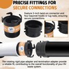TonGass (2 x Combo Pack, Black) RV Sewer Pipe Adapter,
