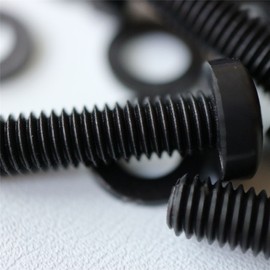 20 x Black Pan Head Screws Polypropylene (PP) Plastic Nuts and Bolts, M5 x 20mm, Washers, (13/64 x 25/32 in)