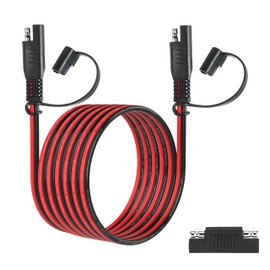 10FT 14AWG SAE Extension Cable, 14 AWG SAE to SAE Quick Disconnect Wire Harness 14 Gauge with SAE Polarity Reverse Adapter for Solar Panel RV Battery Automotive and Marine Applications (14AWG 10FT)