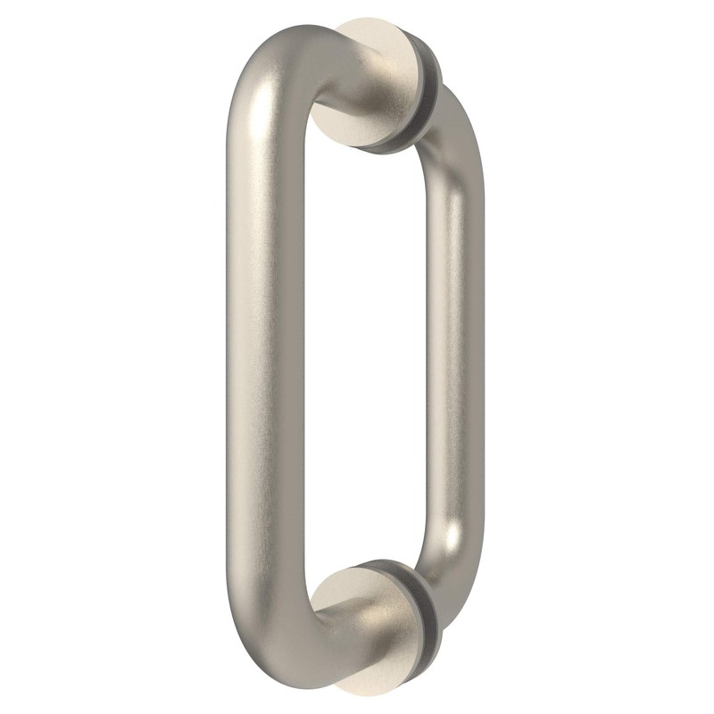 CRL 6" Brushed Nickel (BM Series) Tubular Back-To-Back Pull Handle
