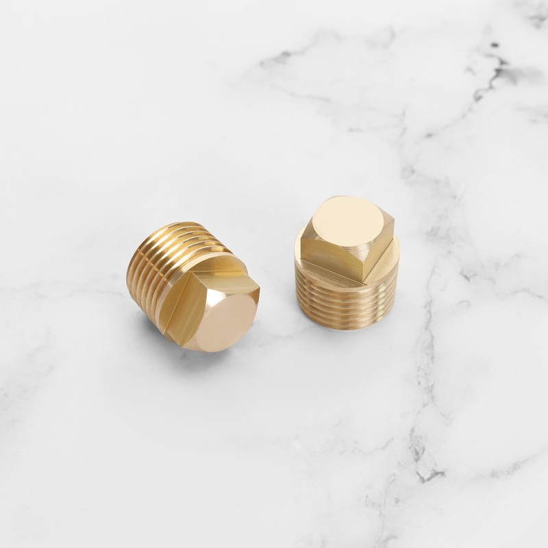 YINETTECH 2 Pcs 1/2 Inch NPT Boat Drain Plug Solid