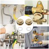 UOCAI Pack of 2 Brass Plugs with Rubber Ring, Pipe