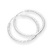 Sterling Silver Diamond Cut Hoop Earrings 24mm