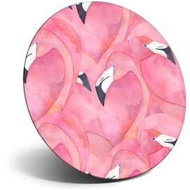 Destination Vinyl ltd Magnet for Refrigerator, Fridge - Pink Cute Flamingo Pattern for Office, Cabinet and Whiteboard, Magnetic Stickers, 14292