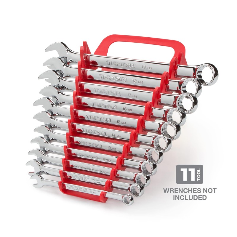 TEKTON 11-Tool Combination Wrench Holder (Red) | 79367 | Made