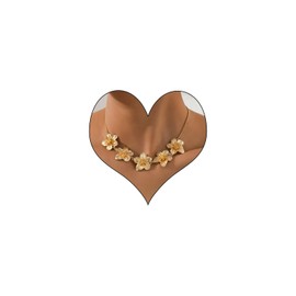 Chunky Gold Flower Necklace for Women,Trendy Gold Layered Floral Pendant Chain Choker Fashion Statement Wedding Bridesmaid Dating Party Costume Necklace Jewelry (F)