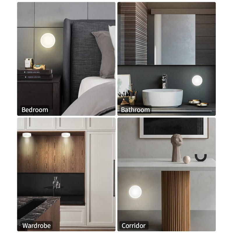 Zawaer Cabinet Lighting, 4 Pieces Under-Unit Light Kitchen LED, 3
