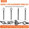 VEVOR Blacksmith Tongs, 18” 4 PCS, V-Bit Bolt Tongs, Wolf