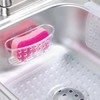 iDesign Plastic Sponge Holder Suction Cups Ideal for Kitchen Sinks