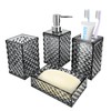 Seeatoo Bathroom Accessory Set, 4 PCS Grey Bathroom Accessories Set,